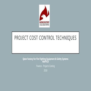 Project cost control techniques