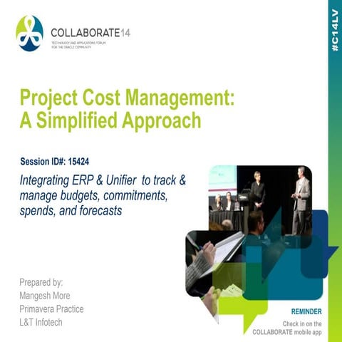 Project cost management   a simplified approach ppt - Oracle Primavera Collab...