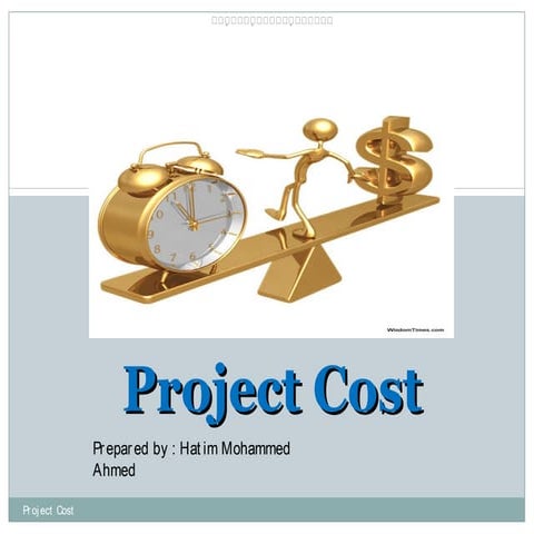 Project cost stimating