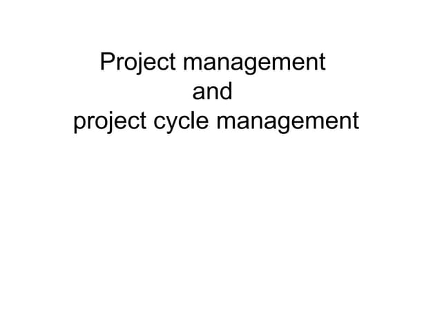 Project cycle