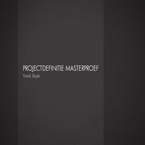 Projectdefinitie stuytsy