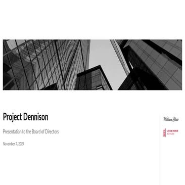 17th Annual William Blair Investment Banking Case Competition (1st Place)