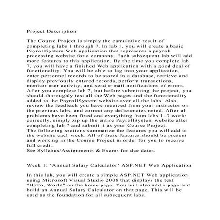 Project DescriptionThe Course Project is simply the cumulative.docx