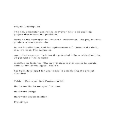 Project Description The new computer-controlled convey.docx