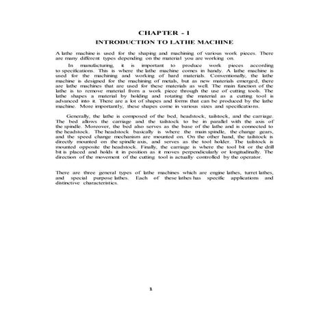 Project documents on weight optimization of lathe bed