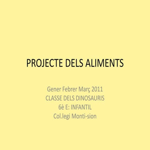 Projecte dels aliments