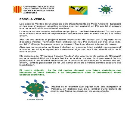 Projecte escola verda