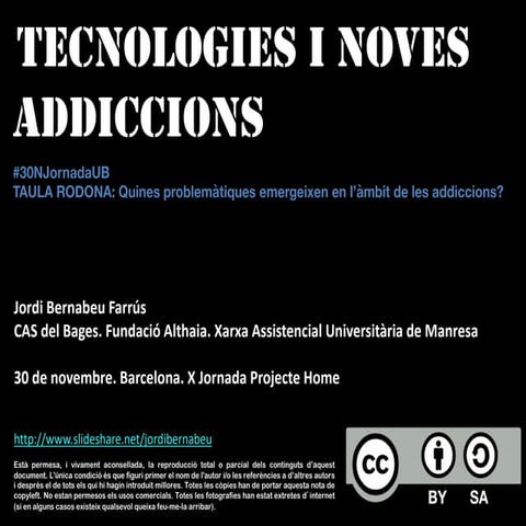 Presentació a la X Jornada Projecte Home: Valors, salut i addiccions en la Ca...