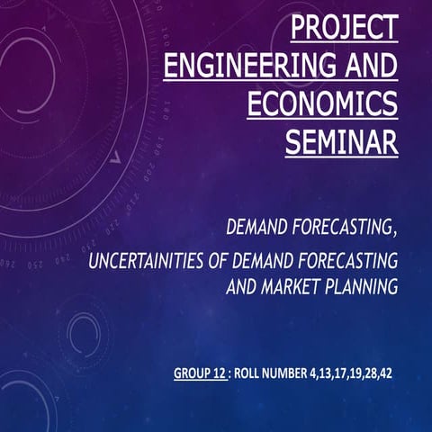 Demand Forecasting and Market planning