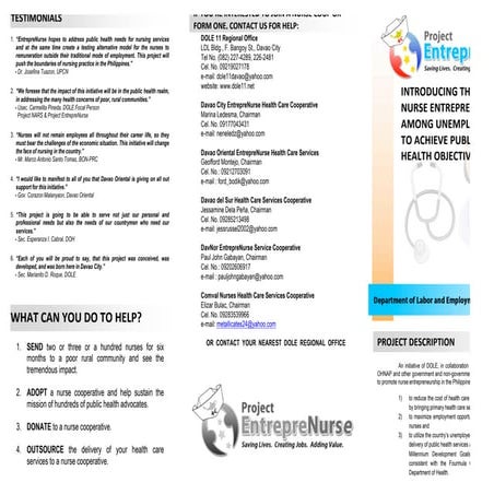 Project entrepre nurse