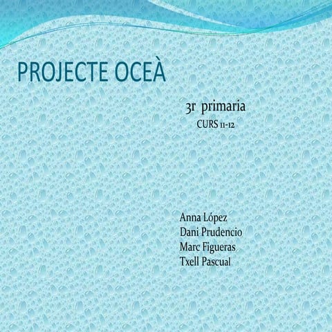 Projecte  oceà. txell, anna l, marc, dani
