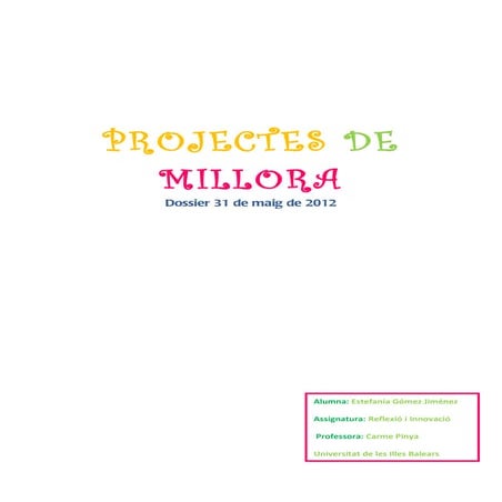Projectes de millora | DOC