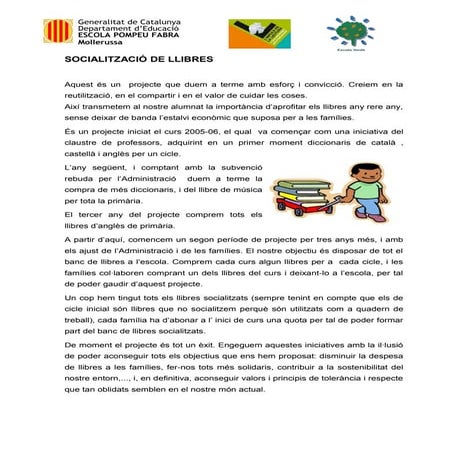 Projecte socialització