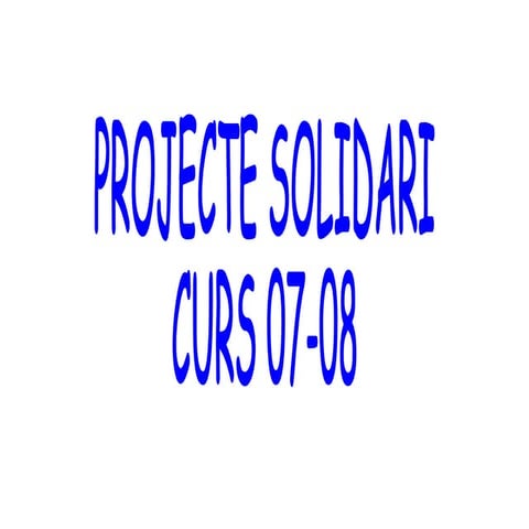 Projectesolidari