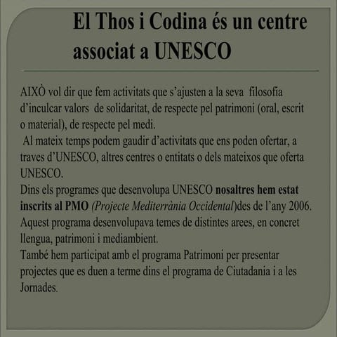 Projectes unesco