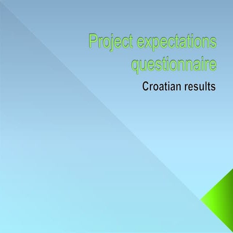 Project expectations questionnaire croatia | PPTX