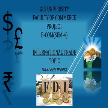 Role of FDI in India | PPTX