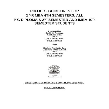 Project guideline