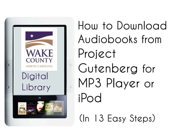 How to Download Audiobooks from Project Gutenberg for an MP3 Player or iPod