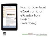 How to Download eBooks onto an eReader using Project Gutenberg