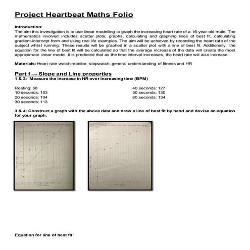 Project heartbeat student work