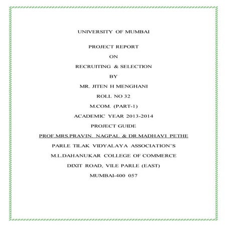 Project HR  Recruting & Selection - copy