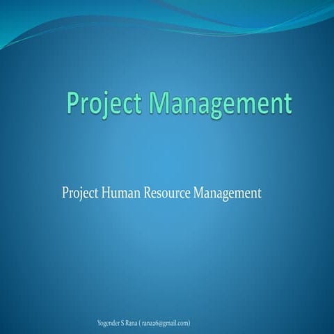 Project human resource management | PPT