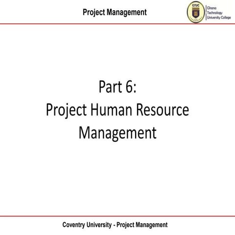 Project Human Resource Management.pptx | Human Resources | Business