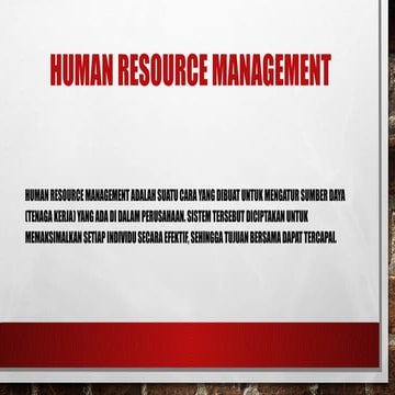 Comprehensive Human Resource Management Processes in Project Execution ...