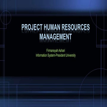 Project human resources management