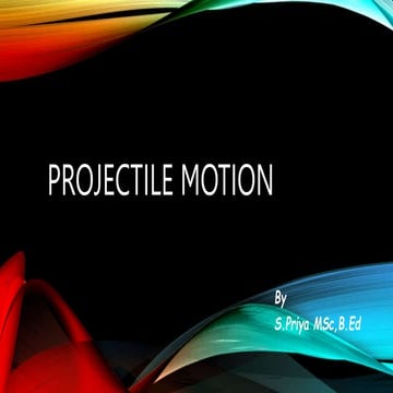 PROJECTILE MOTION OF OBJECT UNDER MOTION OF OBJECT IN PLANE.pptx