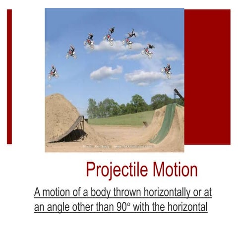 Projectile motion and sample calculations