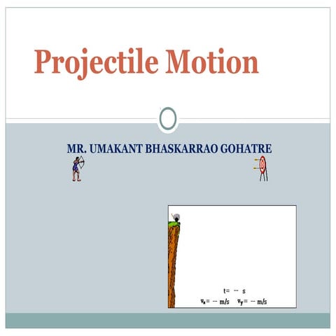 Projectile motion  by umakant bhaskar gohatre