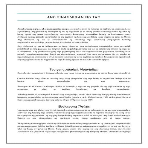 Ang Pinagmulan ng Tao