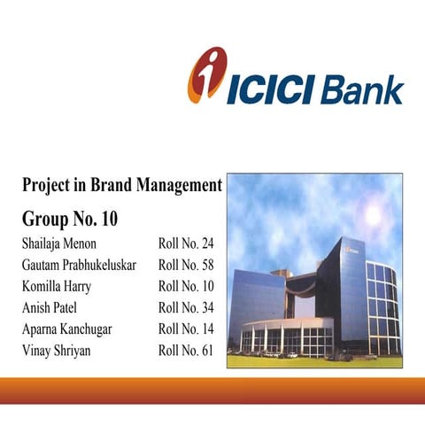 Brand management ICICI Bank