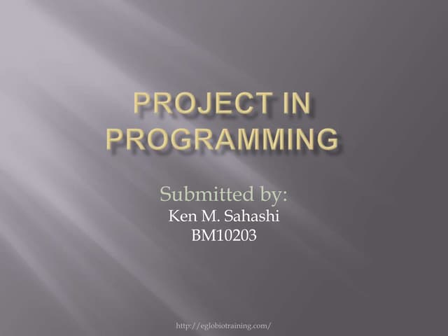 Project in programming