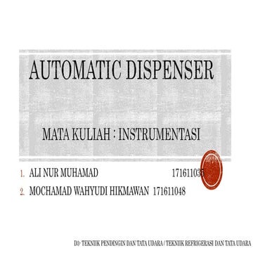 PROJECT AUTOMATIC DISPENSER (LABVIEW+ARDUINO)