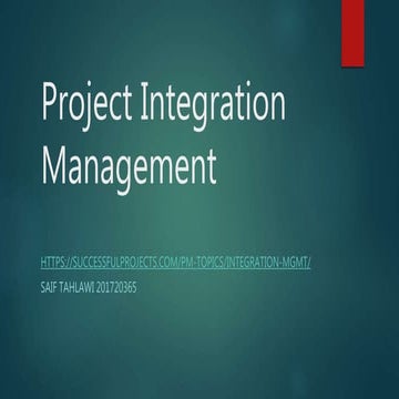  integration management