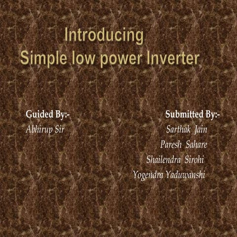 Simple Low Power Inverter Convert 12V DC into 230AC