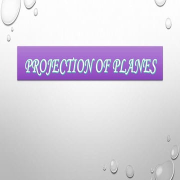 Projection of planes