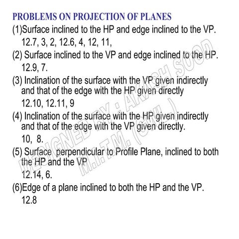 Projection of planes 039