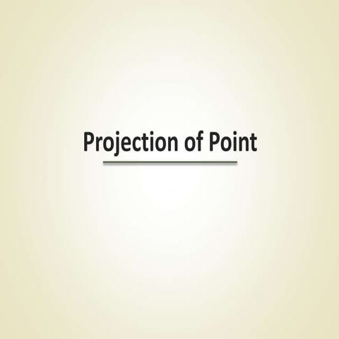 Projection of points