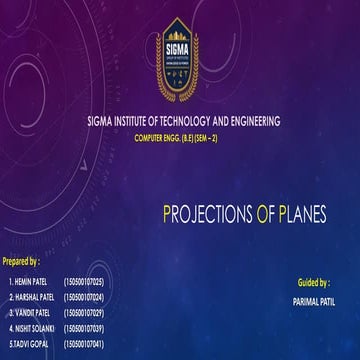 Projections of planes