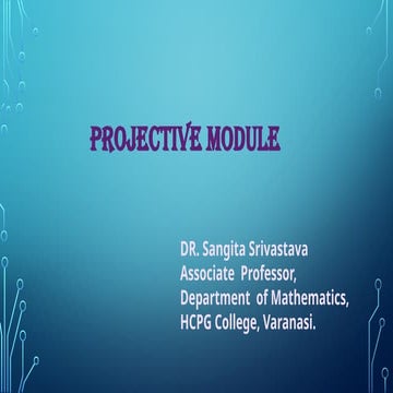 Projective Module 1 for chemical science | PPTX