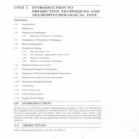 Introduction to projective techniques and tests
