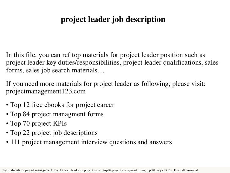 Project Leader