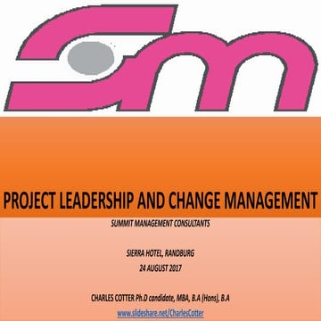 Project Leadership and Change Management 
