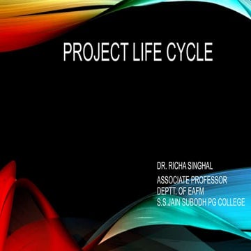 PROJECT LIFE CYCLE