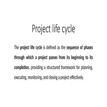 Project life cycle | PPTX