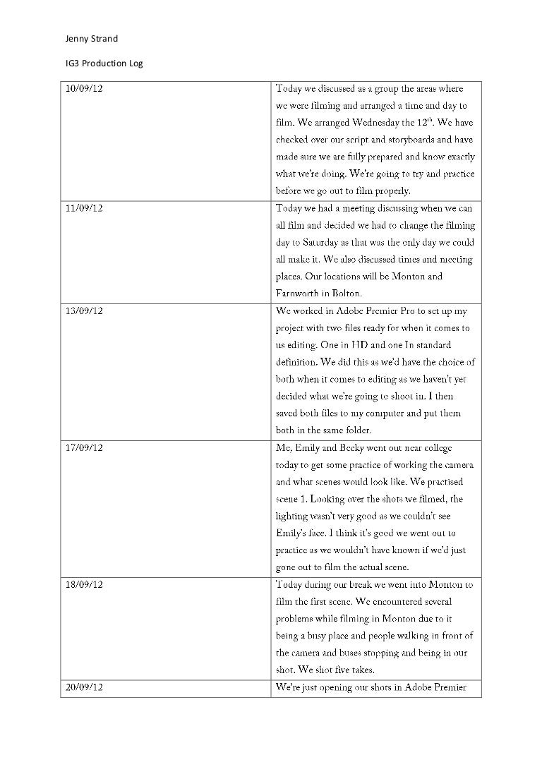 What Is Project Log
